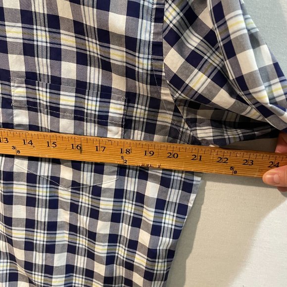 Rodd & Gunn Shirt Mens L Button Front Sports Fit Blue White Plaid Colorful - Picture 9 of 14